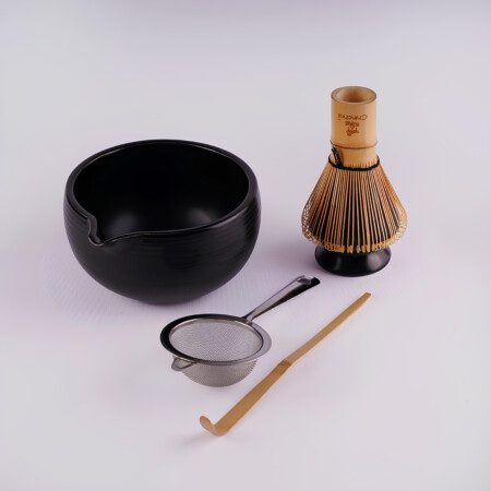 ست چای ماچا 5 تکه چین چای - مشکی