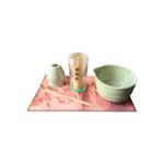 ست چای ماچا چین چای حوله دار-سبز پسته ای