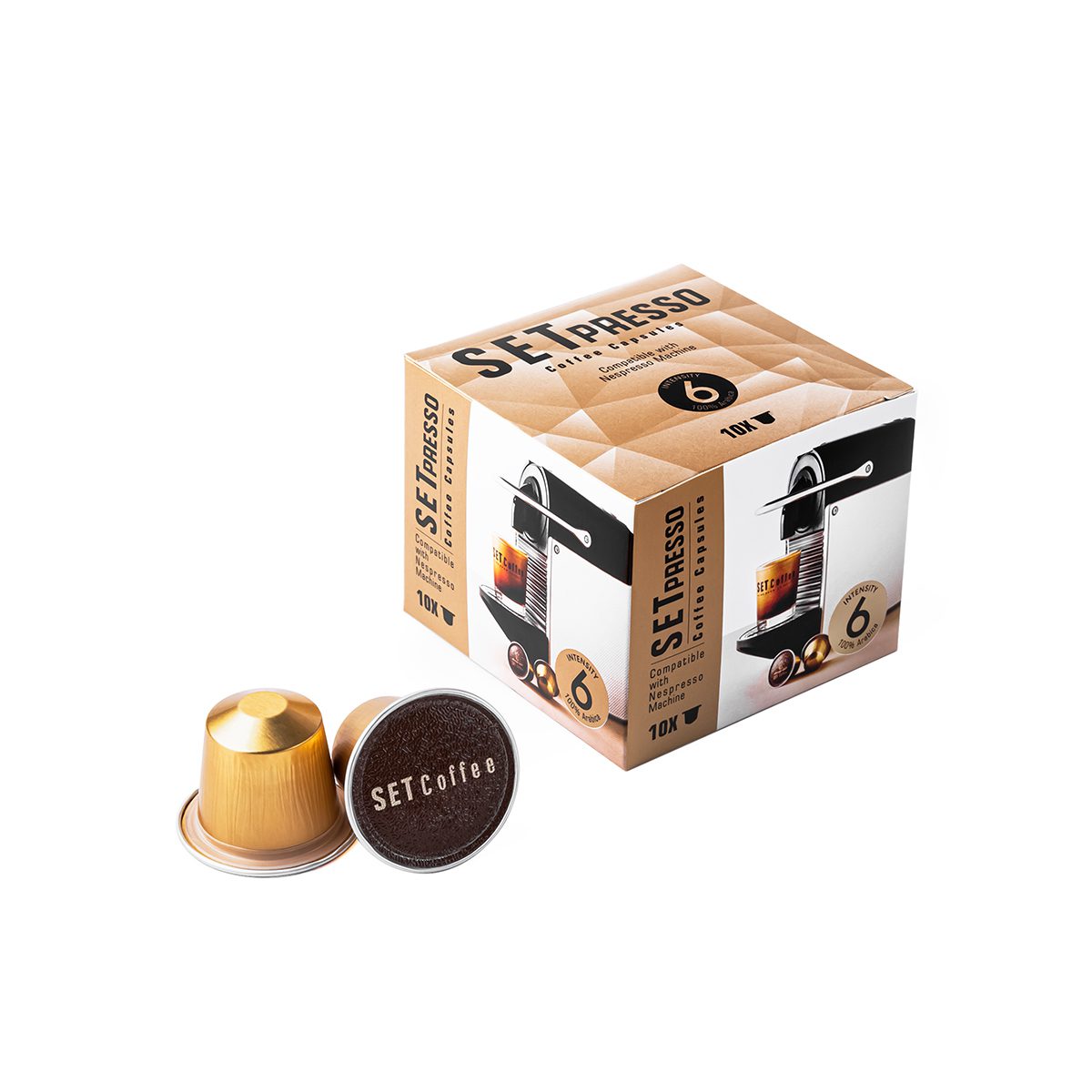 قهوه کپسولی SETpresso سازگار با دستگاه نسپرسو (Gold) – 10 عددی