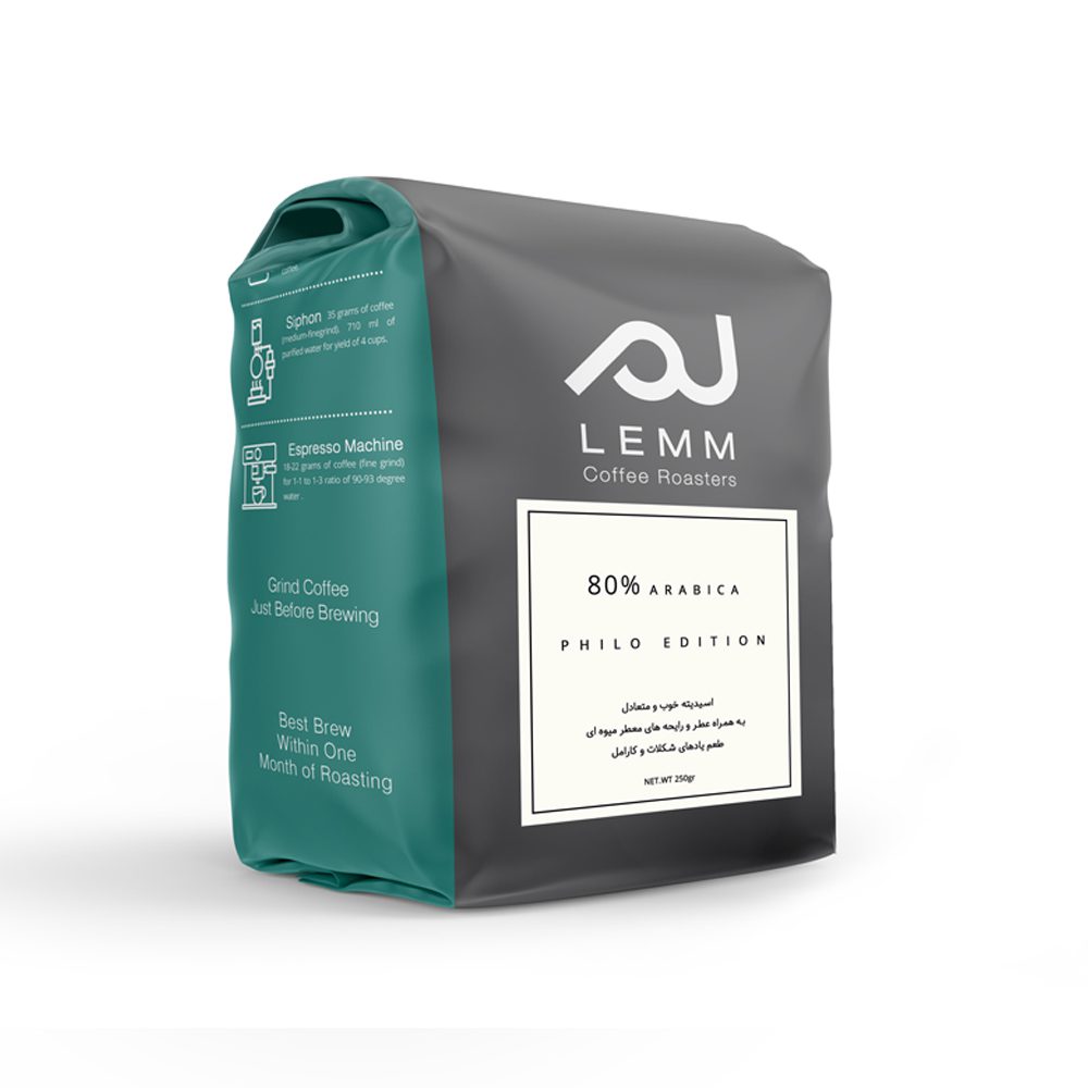 قهوه ترکیبی 80% عربیکا برشته کاری لم
